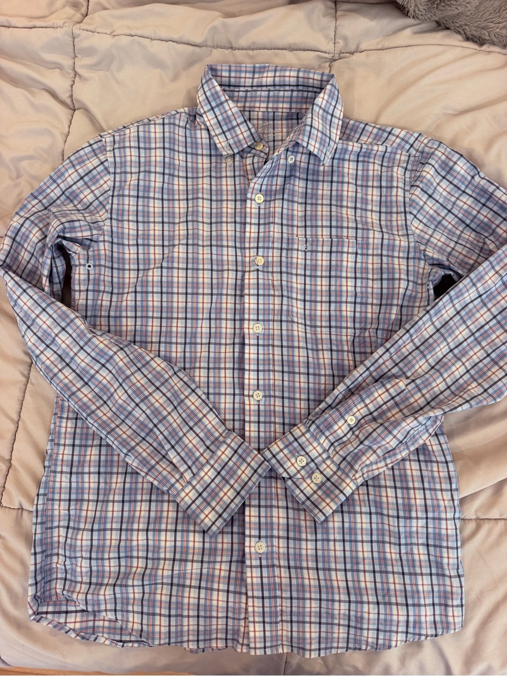 Southern Tide Blue Plaid Button-Down Shirt